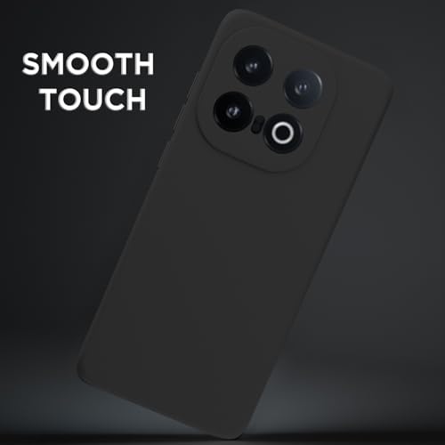 Image of Outlouders Back Cover for iQOO 13 5G | Camera Protection | Durable Soft Matte Silicone Bumper Case (Black)