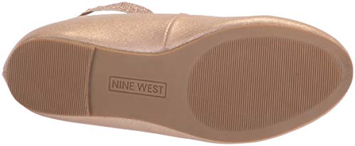 Nine West Girls' Floycee Ballet Flat, Rose Gold Shimmer, M04.5 M Us Toddler #TOP3