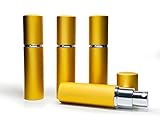 20 Pack Set 10ml Protable Refill Bulk Atomizer Spray Reise Parfümflasche Hydrating Empty Bottle (20 Pack Metal Gold)