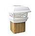 Moonrays 91254 Solar LED Post Cap Light, Fits Standard 4-inch x 4-inch Wooden Posts, Plastic, WHITE