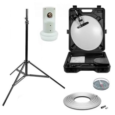 Pack MEGASAT Parabole Acier 40cm + LNB Single HDSAT + Câble Coaxial 10m + Trépied