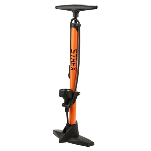 Strex Fietspomp - Drukmeter - 11 Bar – Bal pomp - Oranje