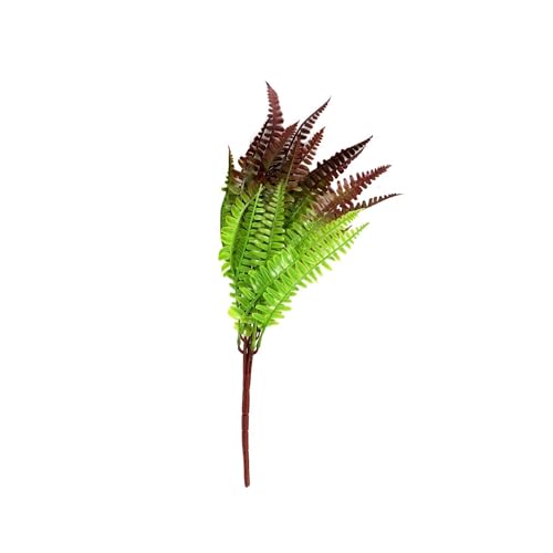 Image of Enhance Your Space with Artificial Leaf Decor Foliage for Stunning Interiors Decorative Items for Home;Office; Room; Living Room; Table; (Without Vase) (Pack of 2, Brown Green)