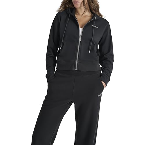 Chaqueta DKNY de felpa suave con mini studs decorativos de mujer 6