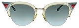 fendi sonnenbrille schwarz Größe: 52-19-135 Fendi Sonnenbrille FF 0041/N/S 0C1E/EQ Cateye Sonnenbrille 52, Mehrfarbig
