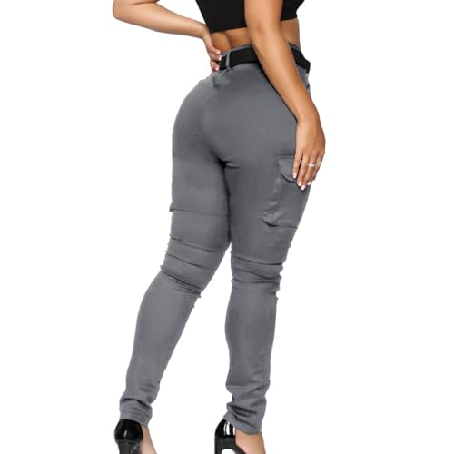 Womens Skinny Jeans High Waisted Cargo Pants Stretchy Slim Fit Comfy Classic Summer Casual Denim Pants with Pockets3