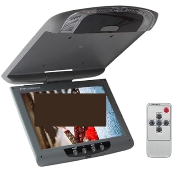 9-calowy Monitor Dachowy LCD Z Odchylanym Ekranem, Multimedialny Wyświetlacz Wideo Montowany Na Suficie(Gray)