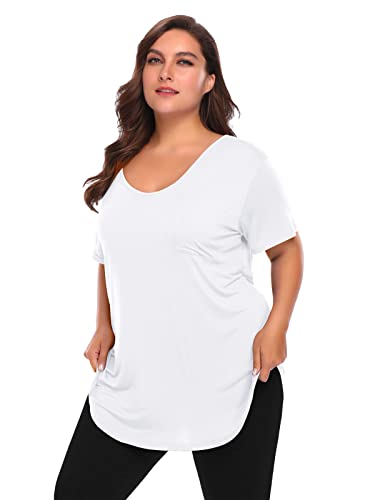 Image of BELAROI Women Plus Size Tops V-Neck Tunics Shirts