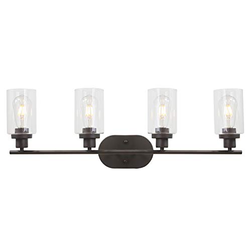 VINLUZ 4 Light Bathroom Light Oil Rubbed Bronze Wall Sconces