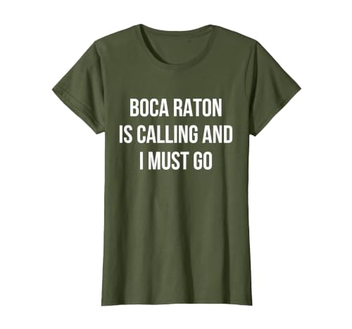 Boca Raton City Funny Boca Raton T-Shirt, Women, Olive Green, 3X-Large
