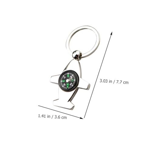 Kit de 3 brújulas llavero forma avión Zinc miniatura 2