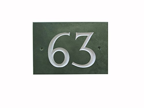Green Slate House Number (1-99) (No 63) — image 1