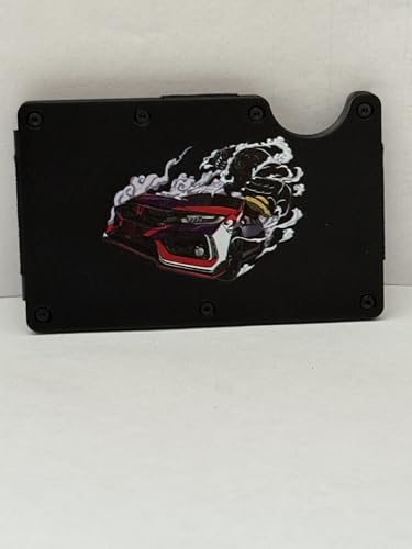 Stealthy Minimalist Type-R Anime RFID-Blocking Wallet, Black Aluminum, Slim Card Holder design2