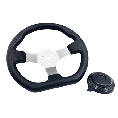 10.6 Inch Go Kart Steering Wheel 3 Spokes Vehicle Strong Iron Off-Road Steering Wheel for Go Kart Go Cart Buggy Karting ATV UTV Bike