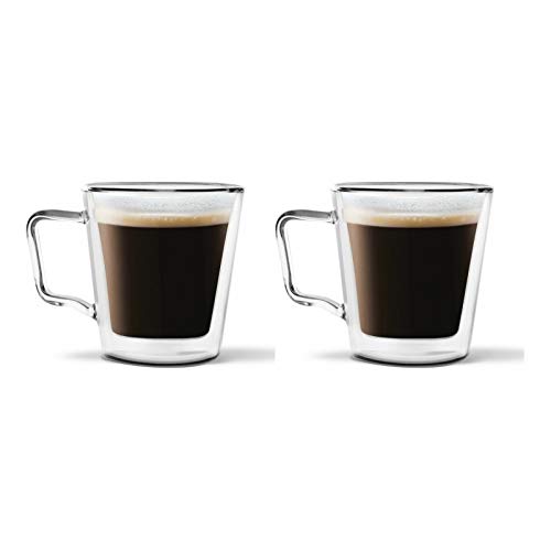 Vialli Design Cereria Molla DIVA 5882 Double Wall Glasses 2-Pieces Set, 400 ml Capacity