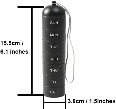 Miniatura 5 de Organizador de pastillas de viaje de metal (1 unidad modelo 1 gris) (negro)