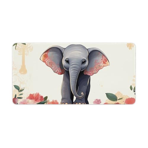 Mouse Pad grande Lucky Elephant con base antideslizante miniatura 1