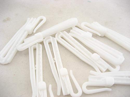 15pcs of Adjustable Deep Pinch Pleat Hooks Adjustable Locking Curtain Tape Hooks Plastic