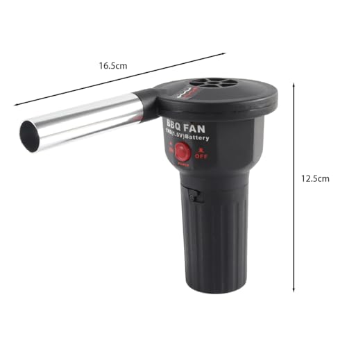 Ausi Grillventilator, tragbarer Grillventilator, schneller Feuerstarter, tragbarer elektrischer Grillventilator aus Aluminiumlegierung für Picknick