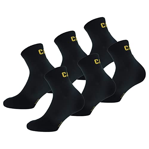 Caterpillar Quarter Socks 6 paires de chaussettes de travail pour hommes, hauteur au-dessus de la cheville, renforcées aux orteils et au talon, coton...