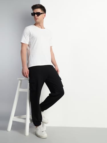 Image of Q - RIOUS Men Cargo || Men Cargo Pants || Men Cargo Pants Cotton || Cargos for Men, Black, 28