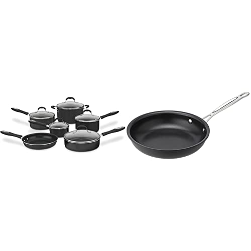 Image of Cuisinart 11-Piece Set Advantage Nonstick Cookware, Black & 622-20 Chef