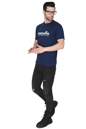 Image of EXCELLO Men's 100% Pure Cotton T-Shirt || Super Soft, Breathable, Premium Material.