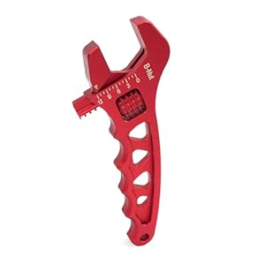 AN Hose Fitting Adjustable Wrench 3AN-16AN Lightweight Aluminum(Red)