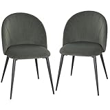 SEDUTA MORBIDA E CONFORTEVOLE: Rivestite in poliestere effetto velluto con imbottitura soffice, queste sedie di design garantiscono una seduta piacevole e confortevole, ideale per cene prolungate e conversazioni rilassanti.