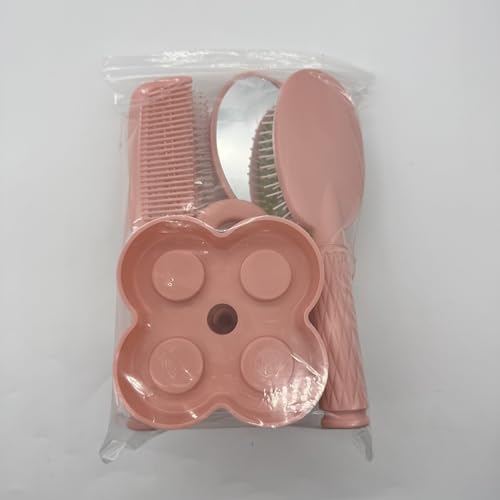 MEGAVOW 4Pcs Hairbrush with Hand Mirror Set, Professional Hairbrushes Set, Fine Tooth Comb, Detangle Massage Comb - Image 3