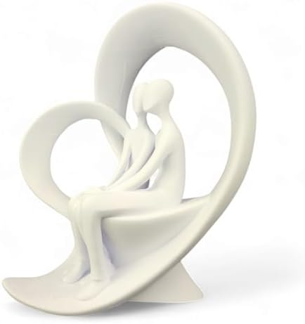 Escultura Decorativa Minimalista em Forma de Coração, 18 x 16 cm,...