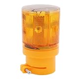 Obelunrp LED Solar Warnlicht Blitz wasserdichte Wireless Signal Beacon Lampe Gelbe Verkehrs- und Sicherheitszeichen, Ampel