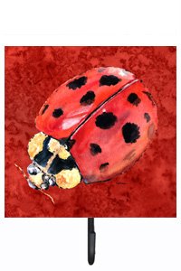 Lady Bug on Deep Red Leash Or Key Holder
