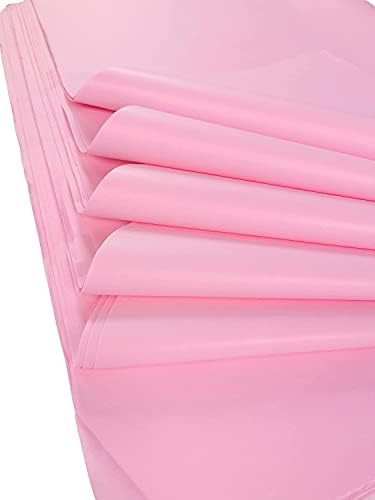 20 Sheets of Pastel Pink Tissue Paper-20"x30"(50cmx75cm)-Gift Wrapping Paper- Acid Free-Kids Art and Craft Wrapping Paper Sheets. Pastel Pink