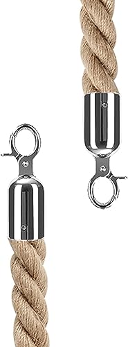 Corde de jute robuste de 32 mm avec mousquetons pour filets de sécurité et rideaux