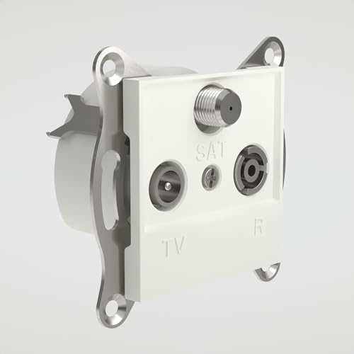 Schneider Electric Asfora TV-R-SAT-Dose, Endung 1dB, Unterputz, weiss, Artikelnummer EPH3570121D