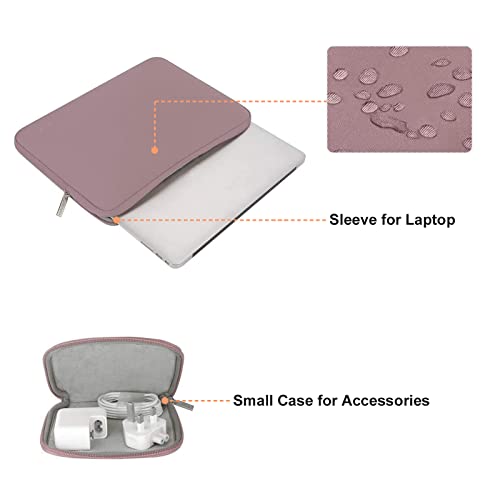 Image of MOSISO Laptop Case 16 inch, 15-15.6 inch Laptop Sleeve Bag Compatible with MacBook Pro 16 inch, HP, Acer, Dell, Lenovo, ASUS Notebook, Neoprene Computer Sleeve Bag with Small Case, Brick Red