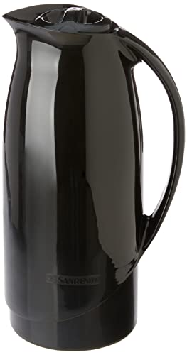 Garrafa Térmica Plástica Celebrar de 1 Litro, Cor Preta, Linha Termic, Sanremo.