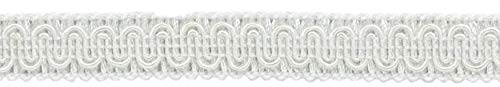 Galon gimp braid 16mm blanc de 49,4m style 0058SG pour mercerie