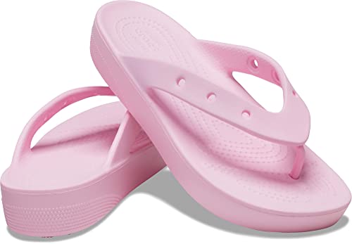 Crocs Women's Classic Flip Flops, Platform Sandals, Flamingo, 7 #TOP6