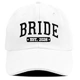 Bridal Shower Gifts for Bride, Adjustable Embroidered Bride Hat 2026 for Wedding Engagement Bachelorette Party Honeymoon Gifts