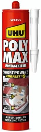 UHU 47230 POLY MAX 10 SEKUNDEN SOFORT POWER Kartusche, weiß, 440g