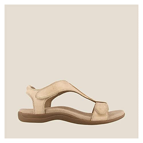 Women Summer Comfort Solid Color Sandals T-Strap Hook Loop Ladies Casual Wedges Beach Shoes Plus Size Sandals4