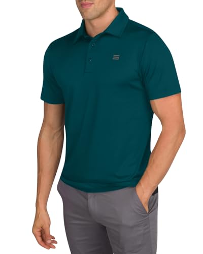 Men’s Untucked Golf Polo Shirts - The Perfect Length, Quick Dry, 4-Way Stretch Fabric. Moisture Wicking, UPF 50+ Protection