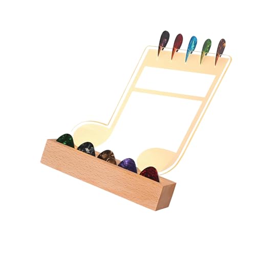 Étui de rangement pour accessoires guitare acrylique anti-perte avec base lumineuse