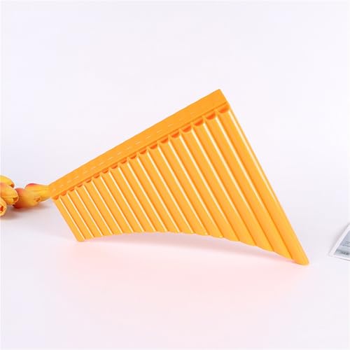 Professional Pan Flute Washable And Removable Beginners Can Play In Multiple Colors 18-pipe Pan Flute(Orange)