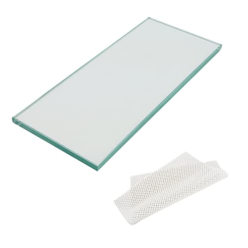 SCOTTCHEN Float Plate Glass Lapping Plate for Scary Sharp System 5-1/8in W x 11-7/8in L x 8mm T with Anti-slip mat-1pcs