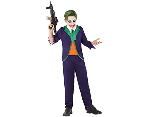Atosa-61271 Atosa-61271-Disfraz Payaso-Infantil NIño, Color violeta, 10 a 12 años (61271
