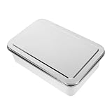 Toyvian Molde Para Hornear Pasteles y Pan 22x14x6 Cm Acero Inoxidable Con Tapa Resistente Anticorrosión Bandeja De Horno Alta Capacidad Para Tartas y Repostería Casera