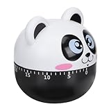 SEWACC Cartoon Panda Küchentimer Mechanischer 60 Minuten Timer aus Langlebigem Material ohne Batterie Mechanischer Kochtimer für Backen und Kochen